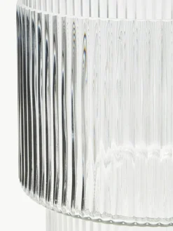 Glas-Vase Lija mit geriffelter Oberfläche, H 30 cm