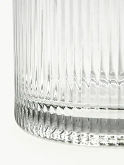 Glas-Vase Lija mit geriffelter Oberfläche, H 30 cm