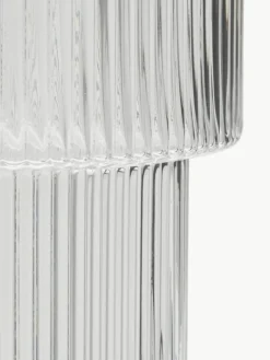 Glas-Vase Lija mit geriffelter Oberfläche, H 30 cm