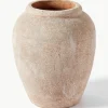 Große Bodenvase Leana mit Sand-Finish, H 50 cm