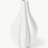 Große 3D gedruckte Vase Melody aus Porzellan, H 40 cm
