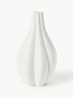 Große 3D gedruckte Vase Melody aus Porzellan, H 40 cm