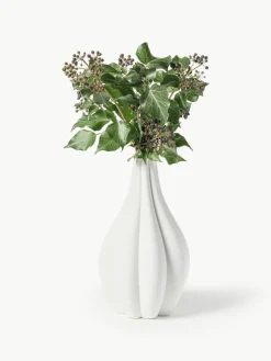 Große 3D gedruckte Vase Melody aus Porzellan, H 40 cm