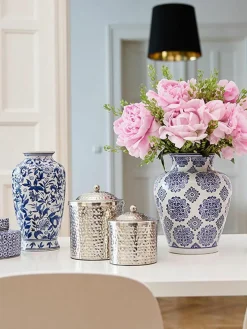 Große Deko-Vase Lin aus Porzellan, H 31 cm