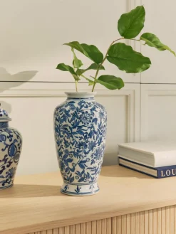 Große Deko-Vase Lin aus Porzellan, H 31 cm