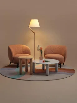 Große dimmbare LED-Stehlampe Angelo Stone