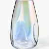 Große mundgeblasene Glas-Vase Rainbow, H 35 cm