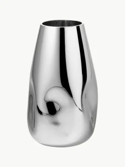 Große mundgeblasene Glas-Vase Mirror, H 35 cm