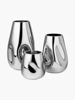 Große mundgeblasene Glas-Vase Mirror, H 35 cm