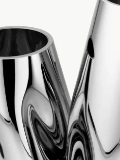 Große mundgeblasene Glas-Vase Mirror, H 35 cm