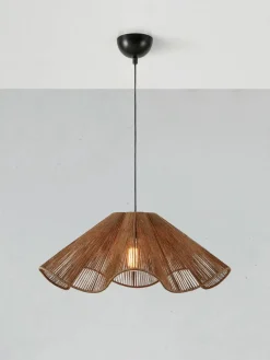 Große Pendelleuchte Nami aus Jute