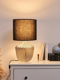 Große Tischlampe Brilliant Jewel aus Glas