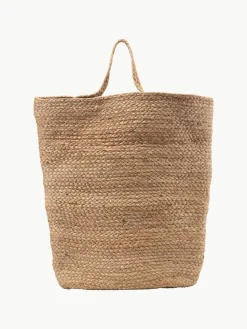 Großer Aufbewahrungskorb Mira aus Hanf, H 48 cm