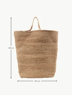 Großer Aufbewahrungskorb Mira aus Hanf, H 48 cm