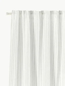 Halbtransparente Gardine Birch mit Schlaufenband, 2 Stück