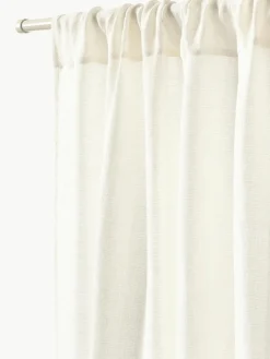 Halbtransparente Gardine Harmony mit Tunnelsaum, 2 Stück