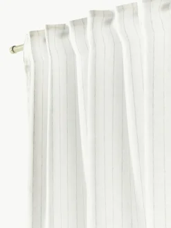 Halbtransparente Gardine Birch mit Schlaufenband, 2 Stück