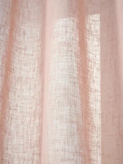 Halbtransparente Gardine Ibiza mit Schlaufenaufhängung, 2 Stück