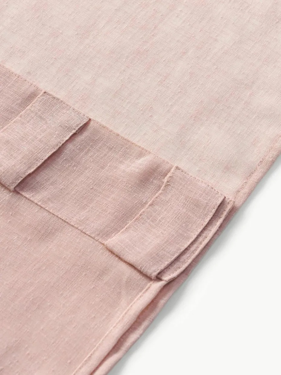 Halbtransparente Gardine Ibiza mit Schlaufenaufhängung, 2 Stück