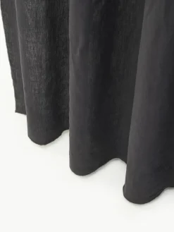 Halbtransparente Leinengardine Eleonara mit Tunnelsaum, 2 Stück