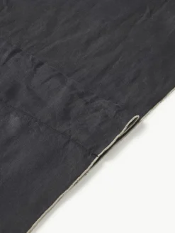 Halbtransparente Leinengardine Eleonara mit Tunnelsaum, 2 Stück