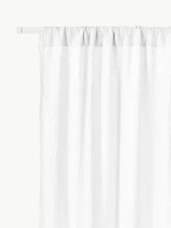 Halbtransparente Musselin-Gardinen Malvina mit Tunnelsaum, 2 Stück