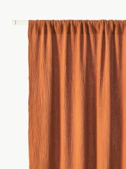 Halbtransparente Musselin-Gardine Malvina mit Tunnelsaum, 2 Stück