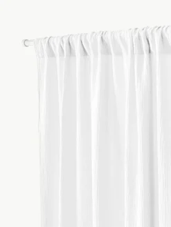 Halbtransparente Musselin-Gardinen Malvina mit Tunnelsaum, 2 Stück