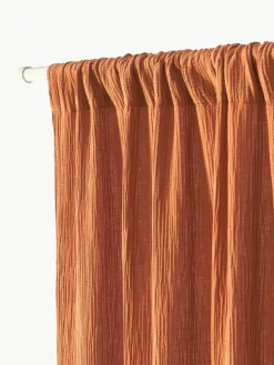 Halbtransparente Musselin-Gardine Malvina mit Tunnelsaum, 2 Stück