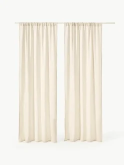 Halbtransparente Musselin-Gardine Malvina mit Tunnelsaum, 2 Stück