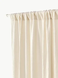 Halbtransparente Musselin-Gardine Malvina mit Tunnelsaum, 2 Stück