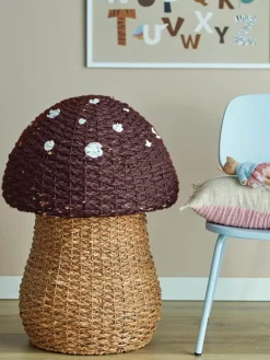 Handbemalte Aufbewahrungskorb Corintha mit Deckel