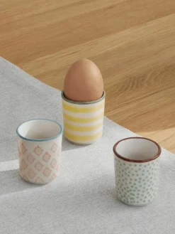 Handbemalte Eierbecher Patrizia, 3er-Set