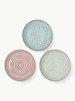 Handbemalte Frühstücksteller Patrizia, 3er-Set