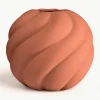 Handbemalte Keramik-Vase Twist Ball, H 20 cm