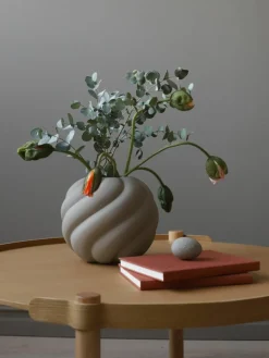 Handbemalte Keramik-Vase Twist Ball, H 20 cm