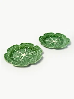 Handbemalte Servierschüsseln Cabbage, 2 Stück