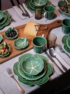 Handbemalte Speiseteller Cabbage, 4 Stück