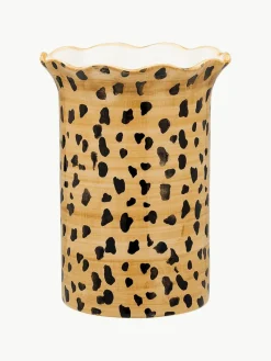 Handbemalte Vase Leopard, H 21 cm