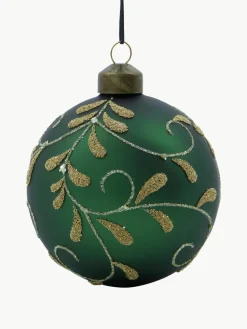 Handbemalte Weihnachtskugeln Flori, 4 Stück