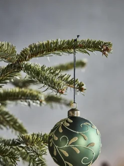 Handbemalte Weihnachtskugeln Flori, 4 Stück