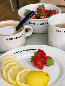 Handbemalter Frühstücksteller Good Morning