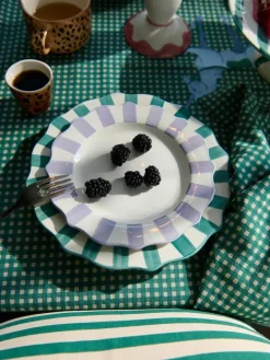 Handbemalter Frühstücksteller Lilac Scalloped