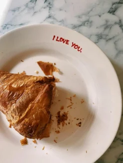 Handbemalter Frühstücksteller I Love You