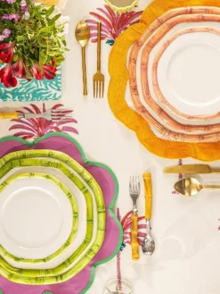 Handbemalter Frühstücksteller Bamboo