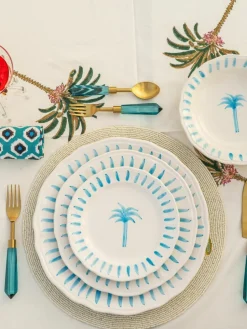 Handbemalter Frühstücksteller The Palms