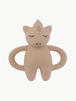 Handbemalter Gummi-Beißring Rose