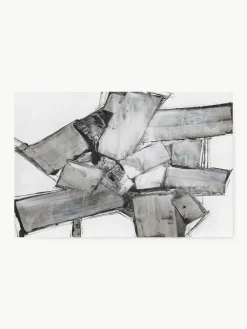 Handbemalter Leinwanddruck Dark Abstract