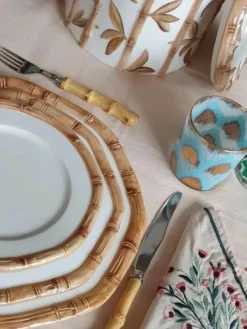 Handbemalter Platzteller Bamboo