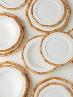 Handbemalter Suppenteller Bamboo